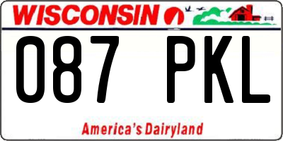 WI license plate 087PKL