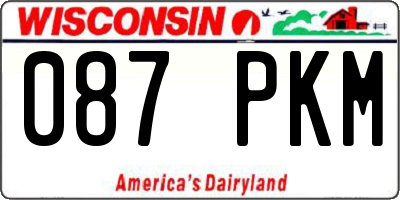 WI license plate 087PKM