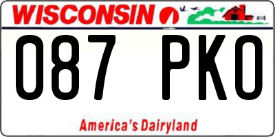 WI license plate 087PKO