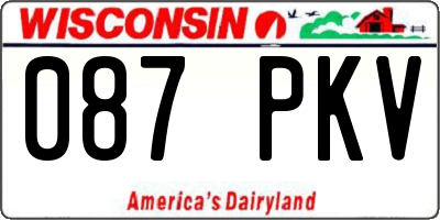 WI license plate 087PKV