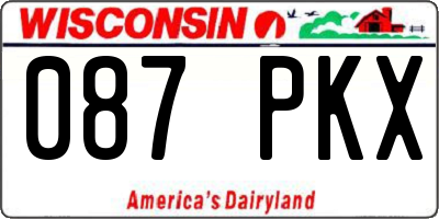 WI license plate 087PKX
