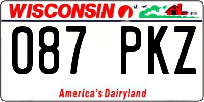 WI license plate 087PKZ