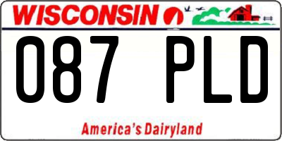 WI license plate 087PLD