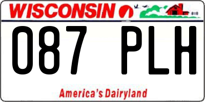 WI license plate 087PLH
