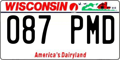 WI license plate 087PMD