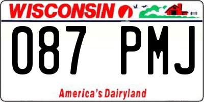 WI license plate 087PMJ