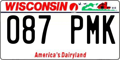 WI license plate 087PMK