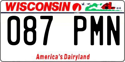 WI license plate 087PMN