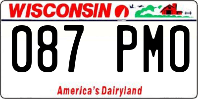 WI license plate 087PMO