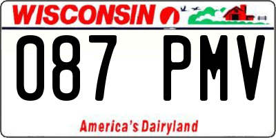 WI license plate 087PMV