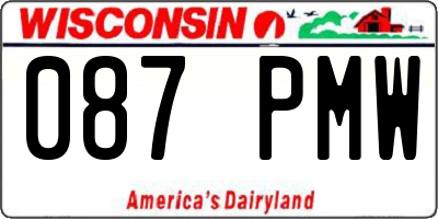 WI license plate 087PMW