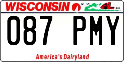 WI license plate 087PMY