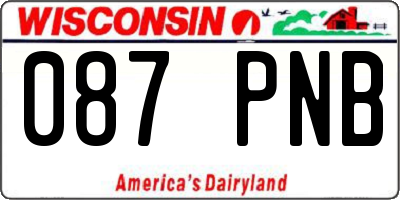 WI license plate 087PNB