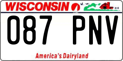 WI license plate 087PNV