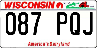 WI license plate 087PQJ