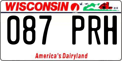 WI license plate 087PRH