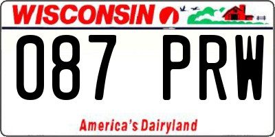 WI license plate 087PRW