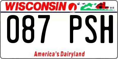 WI license plate 087PSH