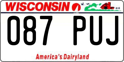 WI license plate 087PUJ
