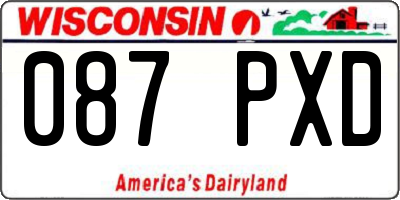 WI license plate 087PXD