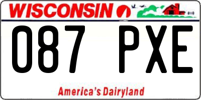 WI license plate 087PXE