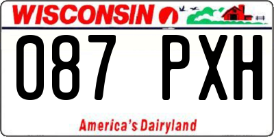WI license plate 087PXH