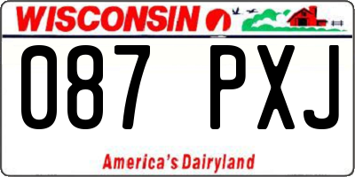 WI license plate 087PXJ