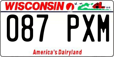 WI license plate 087PXM