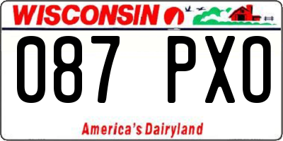 WI license plate 087PXO