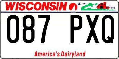 WI license plate 087PXQ