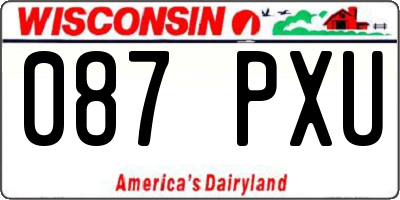 WI license plate 087PXU