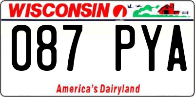 WI license plate 087PYA