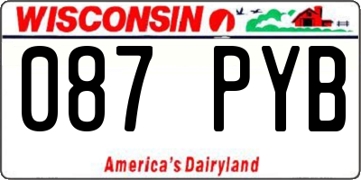 WI license plate 087PYB