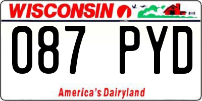 WI license plate 087PYD