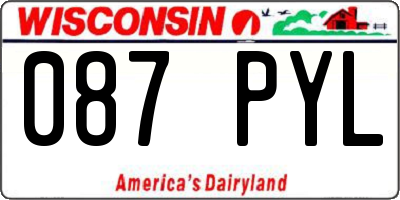 WI license plate 087PYL