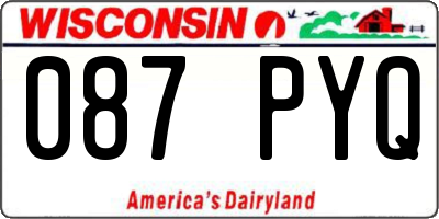 WI license plate 087PYQ