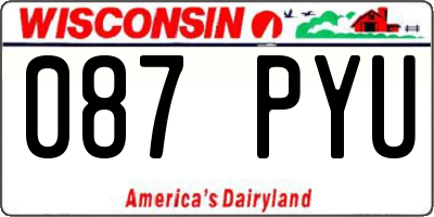 WI license plate 087PYU