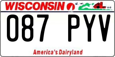 WI license plate 087PYV