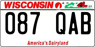 WI license plate 087QAB