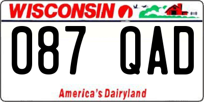 WI license plate 087QAD
