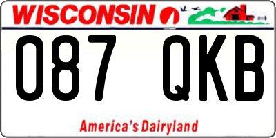 WI license plate 087QKB
