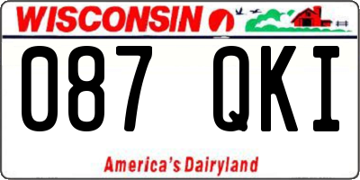 WI license plate 087QKI