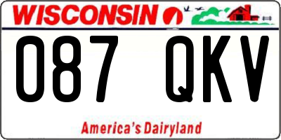 WI license plate 087QKV