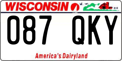 WI license plate 087QKY