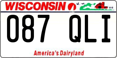 WI license plate 087QLI