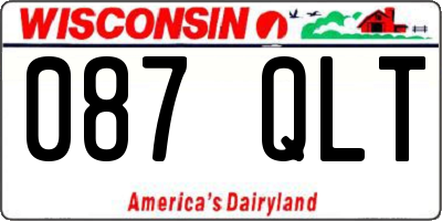 WI license plate 087QLT