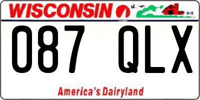 WI license plate 087QLX