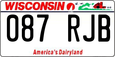 WI license plate 087RJB