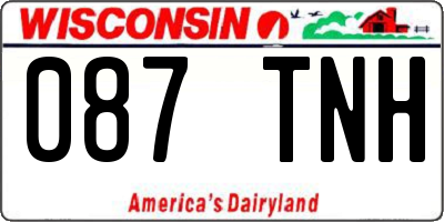 WI license plate 087TNH