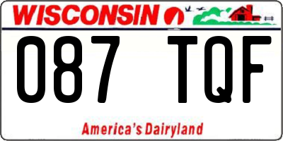 WI license plate 087TQF